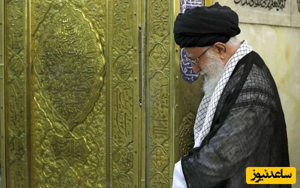 زیارت دلنشین و دونفره رهبر معظم انقلاب با نوه پسری‌شان که در آغوش ایشان بود+ویدیو