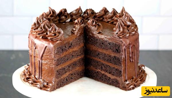 طرز تهیه کیک شکلاتی با شیرعسلی
