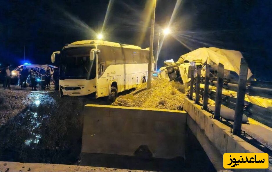 تصادف مرگبار اتوبوس و تریلی در جاده گرمسار به آرادان 20 نفر مصدوم بجا گذاشت