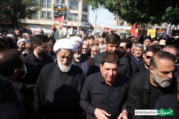 حضور آیتالله کعبی، علی لاریجانی و مخبر در تشییع پیکر سپهبد شهید غلامعلی رشید/ مشاور و دستیار رهبر انقلاب: اسرائیل به زودی ریشهکن خواهد شد/ ویدئو