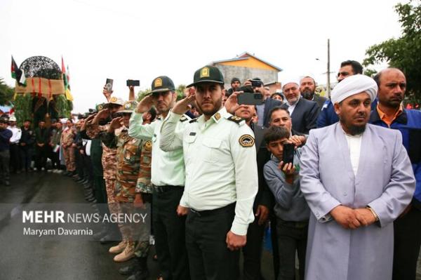 مراسم استقبال و تشییع پیکر شهید اهل سنت خراسان شمالی