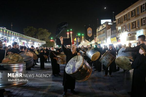 حرکت دسته عزاداری چلچراغ شهر زنجان