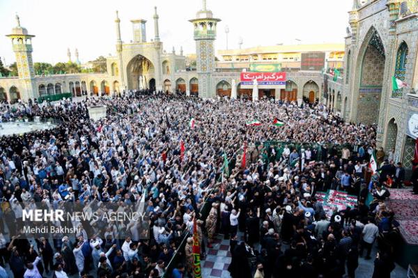 مراسم تشییع ۸ شهید حمله اسرائیل به مراکز نظامی در قم برگزار شد