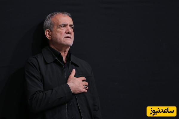 سینه‌زنی مسعود پزشکیان و بادیگاردش با نوحه آذری در هیئتی در تهران؛ ازدحام جمعیت عزادار برای ثبت عکس یادگاری با رئیس‌جمهور+ویدیو