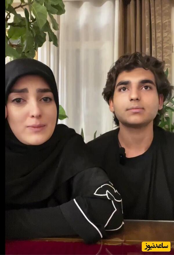اصابت ترکش‌های رژیم جنایت‌کار صهیونیستی به منزل ستاره سادات قطبی و همسرش، شهرام شکیبا/ فقط غمی که تو چشمای پسراشه😔