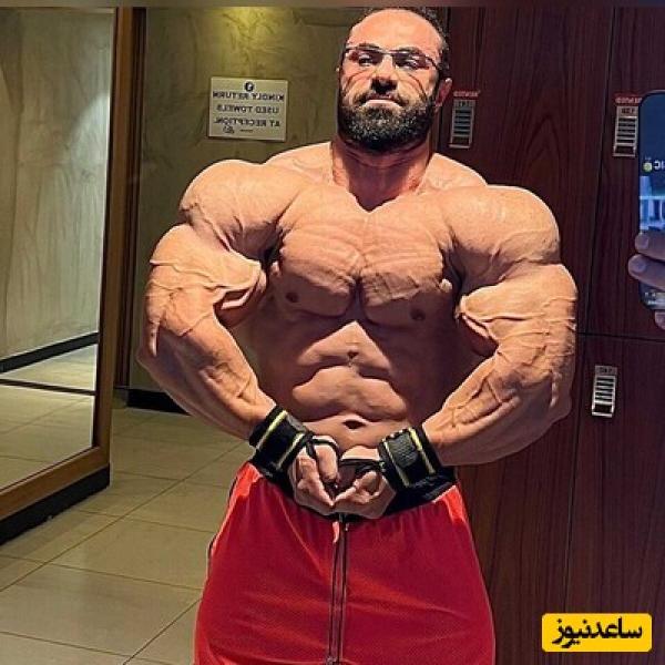 کری خوانی بهروز تابانی رقیب تبریزی هادی چوپان وسط خونه زندگی لوکسش/ غول تبریزی حجم زیاد ماهیچه هایش را به رخ کشید+فیلم