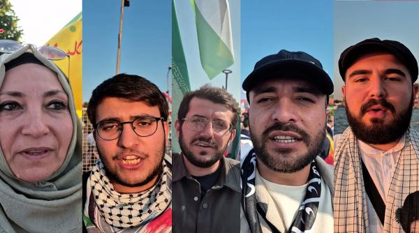  حرف‌های ترک‌ها در تظاهرات حمایت از ایران در ترکیه 