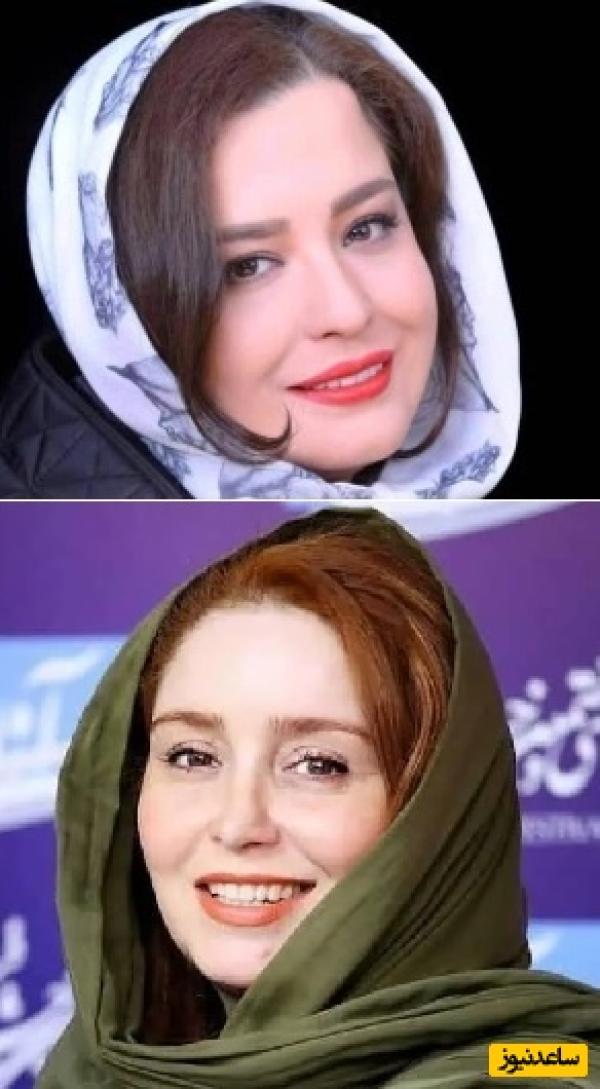 نگاهی به مانتو شیک و ساده ژاله صامتی و مهراوه شریفی نیا/ ترکیب آبی و قرمز در کنار هم /دارندگی و برازندگی 👌