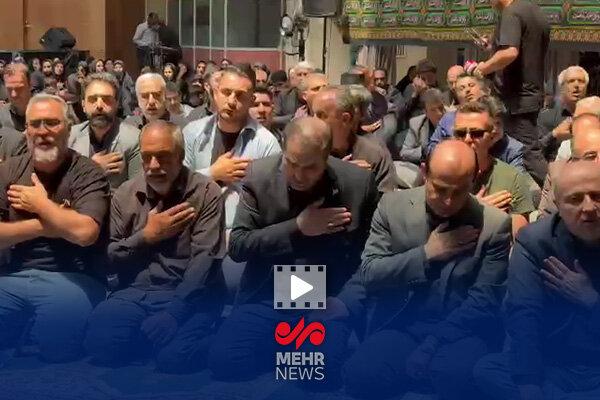 عزاداری وزیر ورزش و مسئولان فدراسیون‌ها در گرامیداشت شهدای ورزشکار