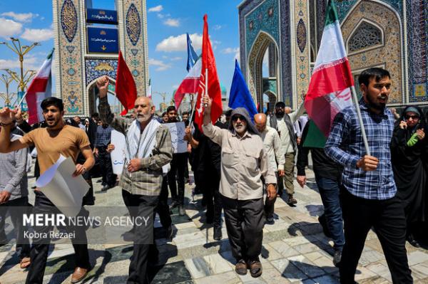 حضور با شکوه زائران و مجاوران رضوی در اجتماع عظیم «حیدریون»