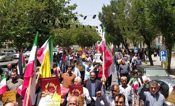 فیلم | راهپیمایی محکومیت جنایات رژیم اسراییل در چهارمحال و بختیاری