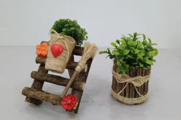 ایده های خلاقانه با گلدان و چوب برای دکوراسیون منزل!