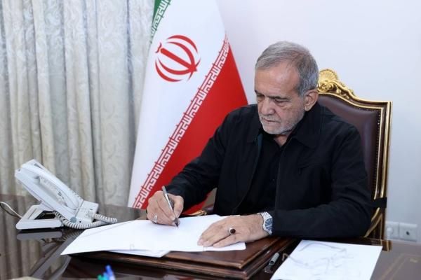  پیام تسلیت پزشکیان به رئیس جمهور هند 