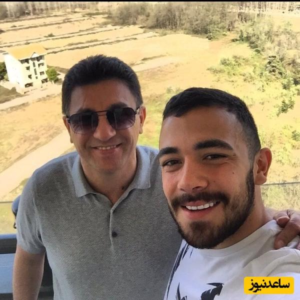 فاتحه‌خوانی هوتن، پسر امیر قلعه‌نویی بر مزار پدربزرگش+عکس/ روحش شاد