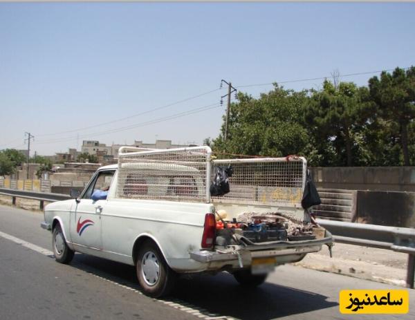 خلاقیت خنده دار راننده وانت برای حمل اَمن بارِ مشتری هایش مرزهای خلاقیت را جا به جا کرد/ وقتی به کارت علاقه داری میشه همین +عکس