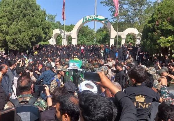 تشییع باشکوه پیکر ۳ شهید حمله اسرائیل در گرگان + فیلم