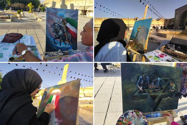 گردهمایی همدلانه نقاشان شیراز؛ روایتی از هنر، مقاومت و میهن‌پرستی