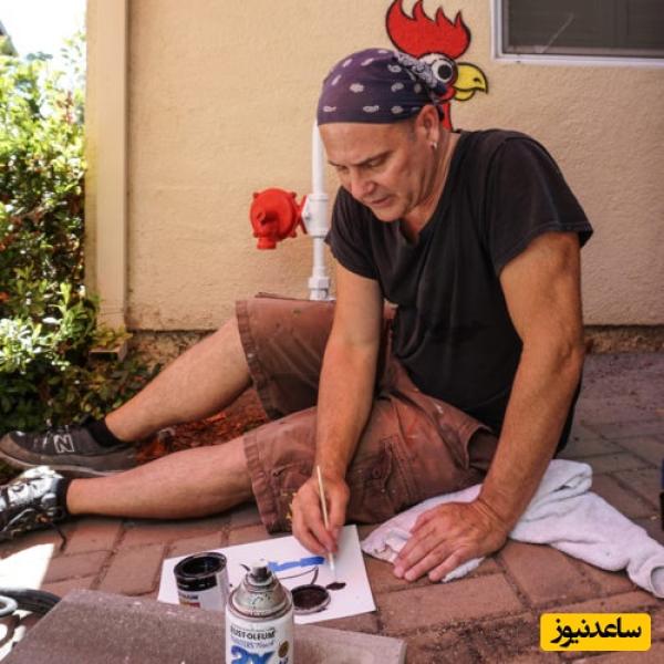 خلاقیت خنده دار هنرمند نیویورکی که با نگاه متفاوتش زندگی را به خیابانهای بی روح کشید/ از تبدیل لوله های گاز به ورزشکاران خفن تا شیر آتشنشانی به چارلی چاپلین