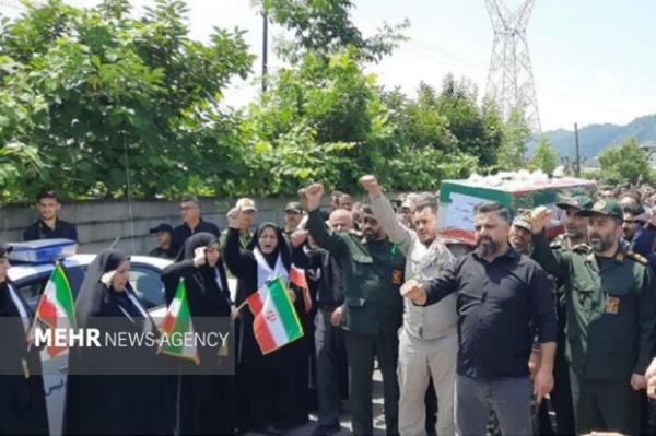 تصاویری از تشییع پیکر شهیده «پوراندخت سعادت نژاد» در تالش