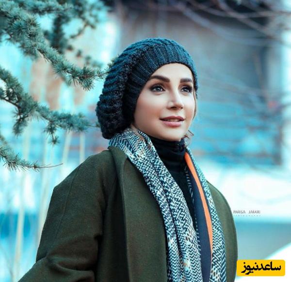 نگاهی به کیک تولد دو طبقه زیبا و باکلاس شبنم قلی خانی، یکتای سریال هشت و نیم دقیقه با تم سینمایی/ مبارکا باشه+عکس