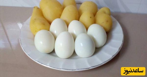 آشپزی سه سوته؛ طرز تهیه فوری و آسان صبحانه با تخم مرغ و سیب زمینی/ ساده، خوشمزه و راحت+ویدیو