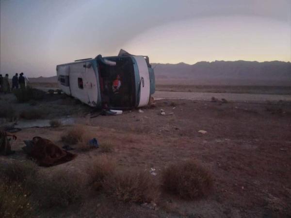 واژگونی خونین اتوبوس مسافربری در جاده انار