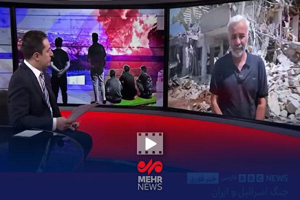 اعتراف بی سابقه خبرنگار بی بی سی از وسعت تخریب موشک‌های ایرانی