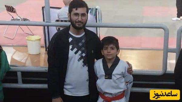 آخرین یادگاری کودک شهید شده در حمله دیروز رژیم کودک‌کش به ایران، برای مربی تکواندویش