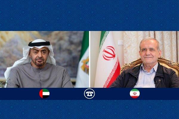 پزشکیان در گفتگو با رئیس امارات: با تداوم جنایات اسرائیل منطقه روی صلح نخواهد دید