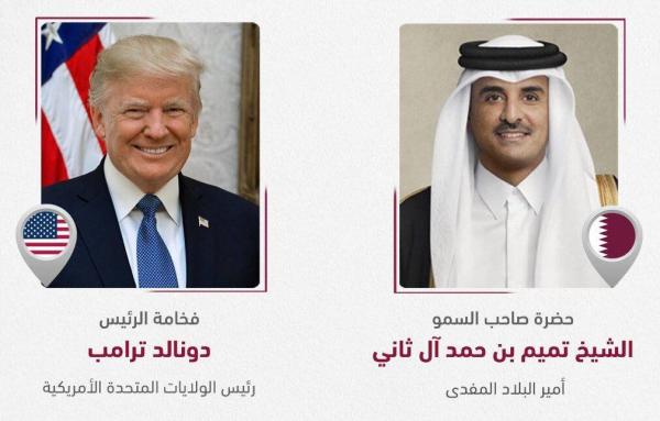 بررسی آخرین تحولات منطقه در تماس تلفنی ترامپ و امیر قطر