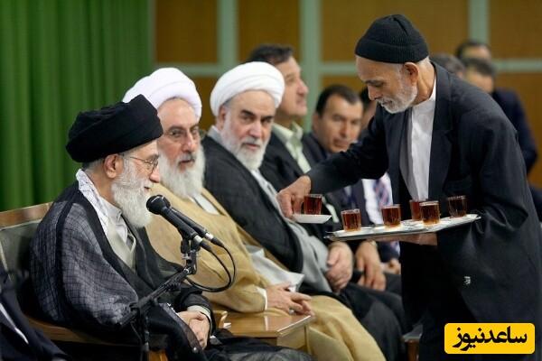 رهبر معظم انقلاب خطاب به آبدارچی: چایی که مهمانان نخوردند را برگردان در قوری تا اسراف نشود!