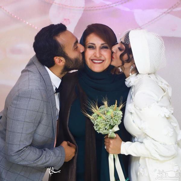 مروری بر مراسم عروسی پویان گنجی، پسر فاطمه گودرزی، و دریا مرادی دشت/ اینم از بچه شیر من که بعععله...