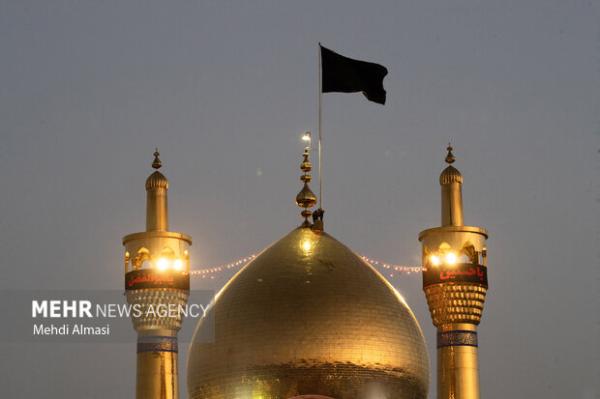 برگزاری مراسم تعویض پرچم گنبد حسینیه اعظم زنجان