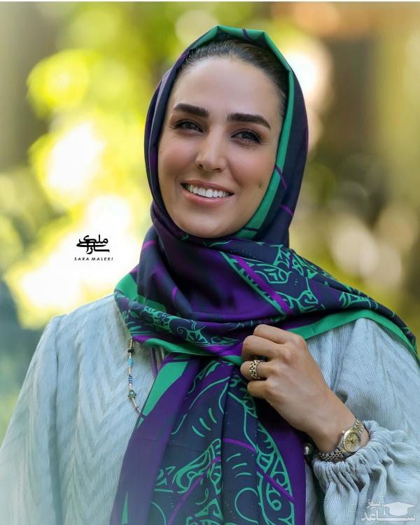 نگاهی به استایل سنتی و متفاوت سوگل طهماسبی با عصای دست / ماشین چرا چپ کرده؟