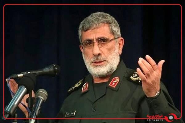  حضور سردار قاآنی، فرمانده نیروی قدس سپاه در مراسم تشییع شهدای اقتدار ملی در تهران 