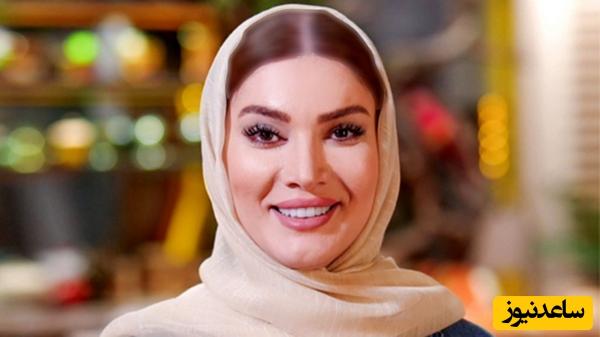 پوشش خاص و متفاوت متین ستوده /دامن بلند ماکسی مشکی با بلوز قرمز جیغ ... چقدر خاص و باکلاس😍