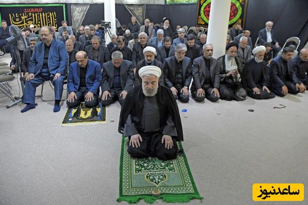 رقص و تمبک‌زدن هنگام نماز خواندنِ حسن روحانی؛ هنگام اقامه نماز مغرب و عشا آمدند و روبه‌روی ما شروع کردند به تمبک‌زدن و رقصیدن!