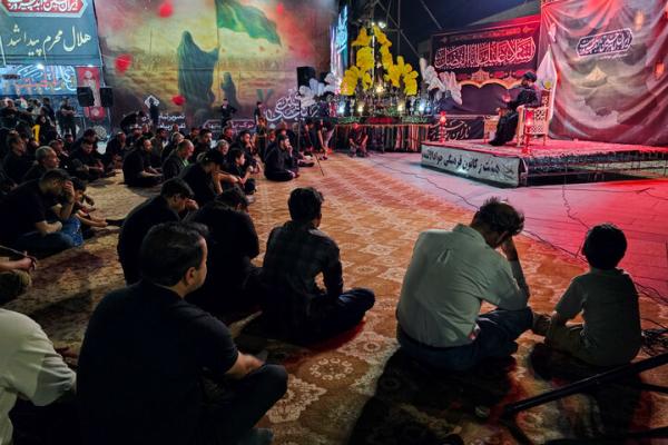 مراسم عزاداری شب تاسوعا در میدان شهدای مشهد