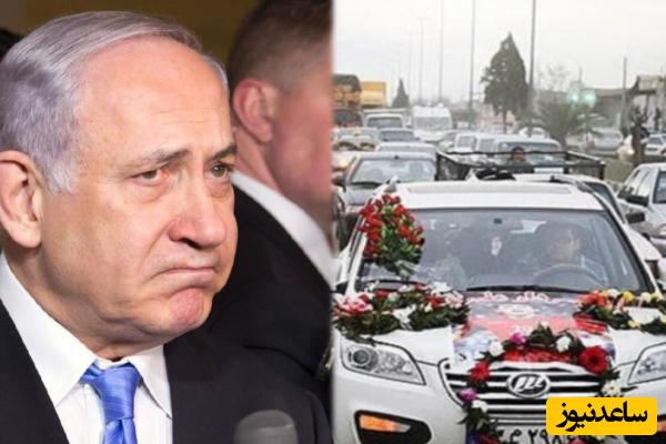 (فیلم) کاروان عروسی در تبریز در اوج بی توجهی به حملات اسرائیل زیر پرچم مقدس ایران