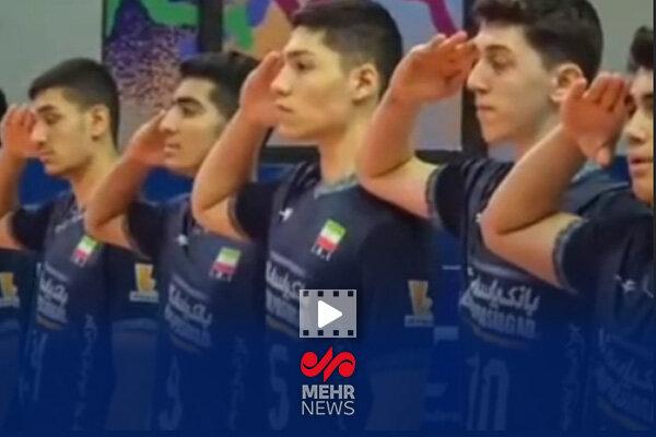 سلام نظامی تیم ملی والیبال در پی عملیات وعده صادق ۳