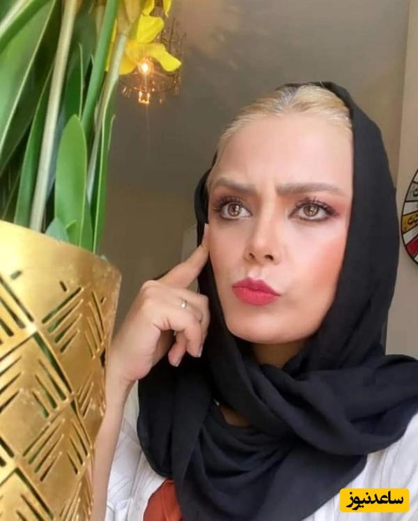تصویری دلنشین از صبا راد در کنار گلهای کاغذی/ست زیبای صبا راد با گلها