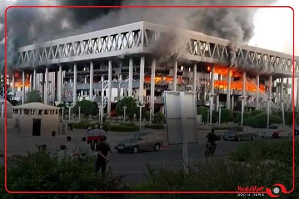  گزارشی از درون ساختمان صدا و سیما پس از حمله روز گذشته رژیم صهیونسیتی 