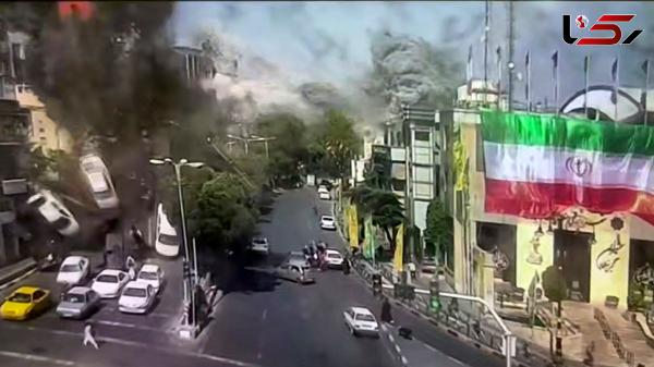  فیلم انفجار با موشک اسرائیل در میدان قدس تجریش واقعیست + فیلم گفتگو با شاهد عینی 