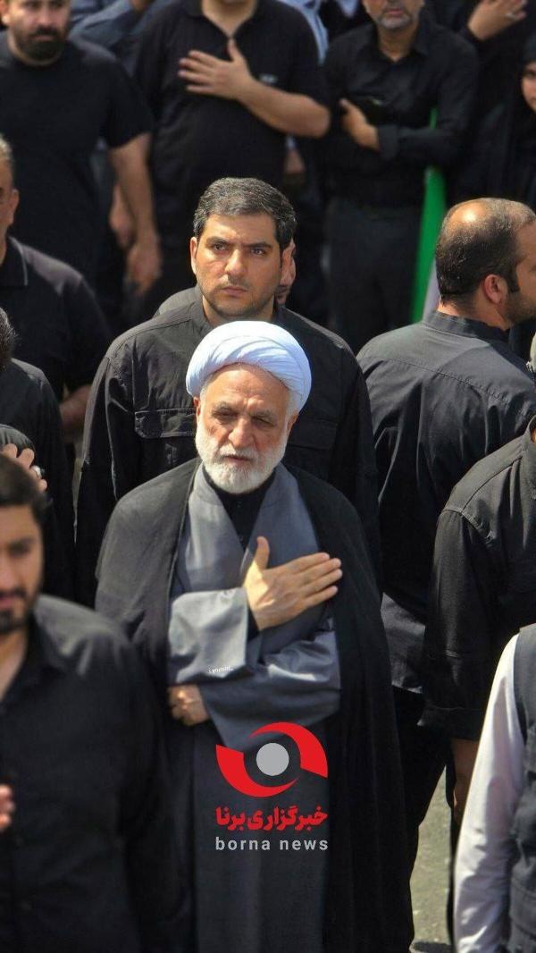 حضور رئیس قوه قضاییه در مراسم تشییع پیکر شهدای اقتدار