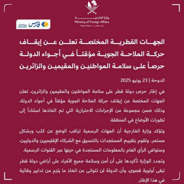 فوری؛ قطر حریم هوایی خود را بست