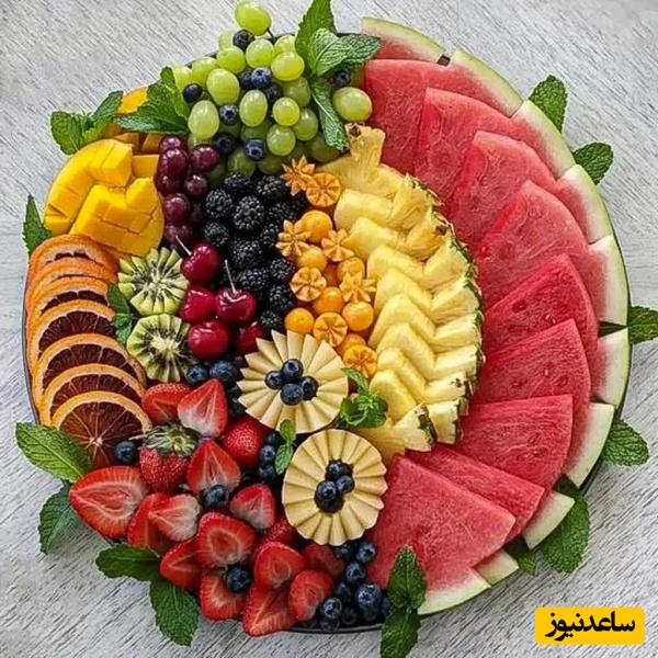 خلاقیت هنرمندانه تازه عروس ایرانی در میوه آرایی بی نظیر برای خانواده همسر +عکس/ دل مادرشوهرو اینجوری میبَرَن