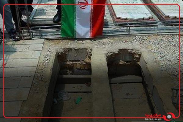  آماده‌سازی محل تدفین فرمانده نیروی هوافضای سپاه پاسداران در بهشت زهرا(س) 