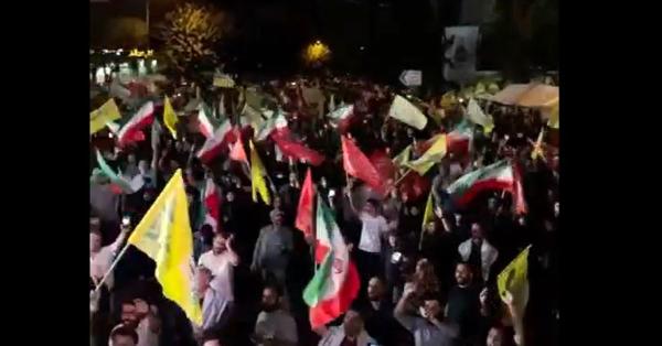  حضور خودجوش مردم در میدان فلسطین تهران در محکومیت رژیم صهیونیستی/ ویدئو 