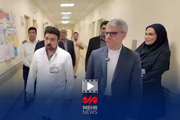 عیادت سخنگوی وزارت امور خارجه از مجروحان تجاوز رژیم صهیونیستی