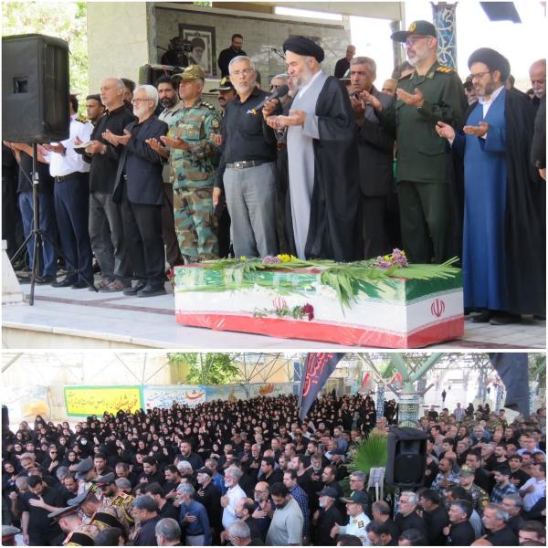  تشییع پیکر مطهر شهید هوشنگ ناصرپور از شهدای حمله رژیم صهیونی در بروجرد 